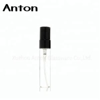 5 ml mini clear glass vial bottles with pump black lids