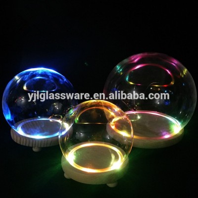 Hot selling available different sizes ball shape led glass dome for decoration