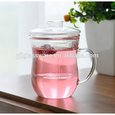 2018 new design handmade wholesale price borosilicate cup glass tea