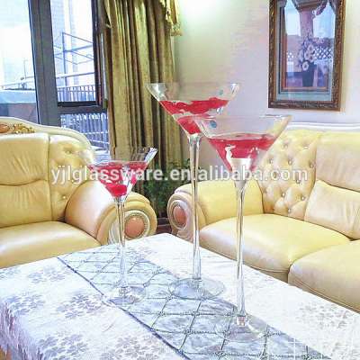 Wholesale price different sizes clear glass vase martini for wedding and event