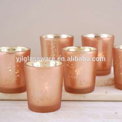 2017 hot selling wholesale price small size rose gold candle holder