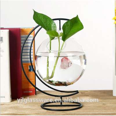 2018 hot selling popular design hanging glass fish bowl