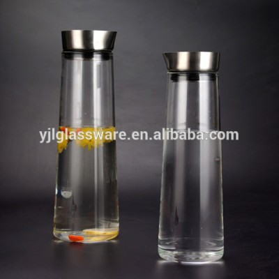 mouth blown wholesale price 1L and 1.5L borosilicate glass carafe