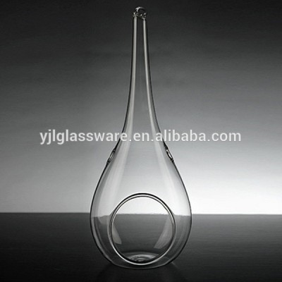 Hot selling wholesale price fancy design tear drop glass candle holder