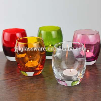 2018 hot selling wholesale price colored replacement glass candle holder