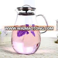 heat resistant borosilicate hot water glass water pitcher