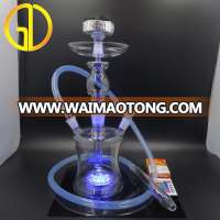 heat resistant fancy pyrex glass hookah with led